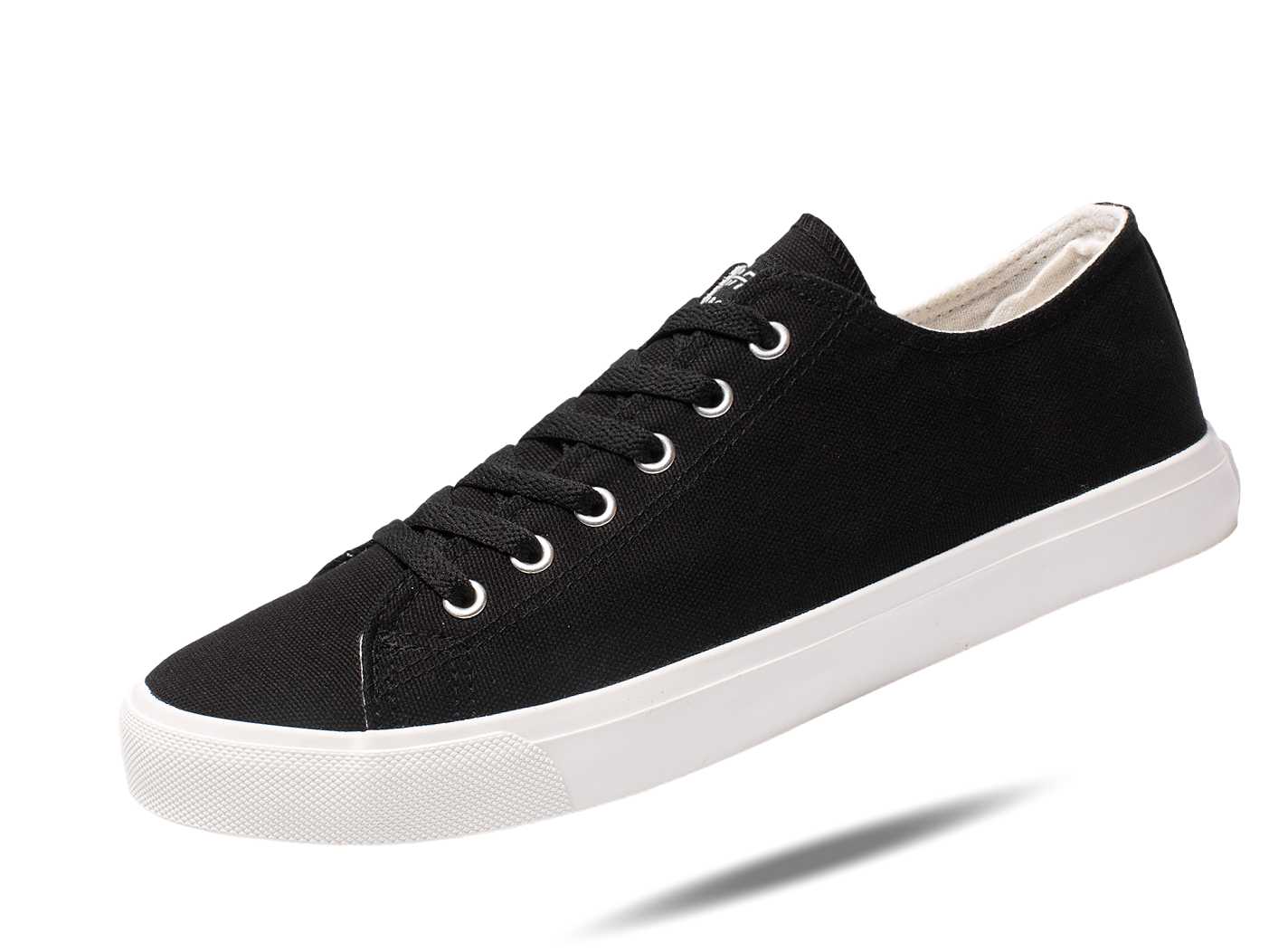 Retro Black/White Canvas Sneakers