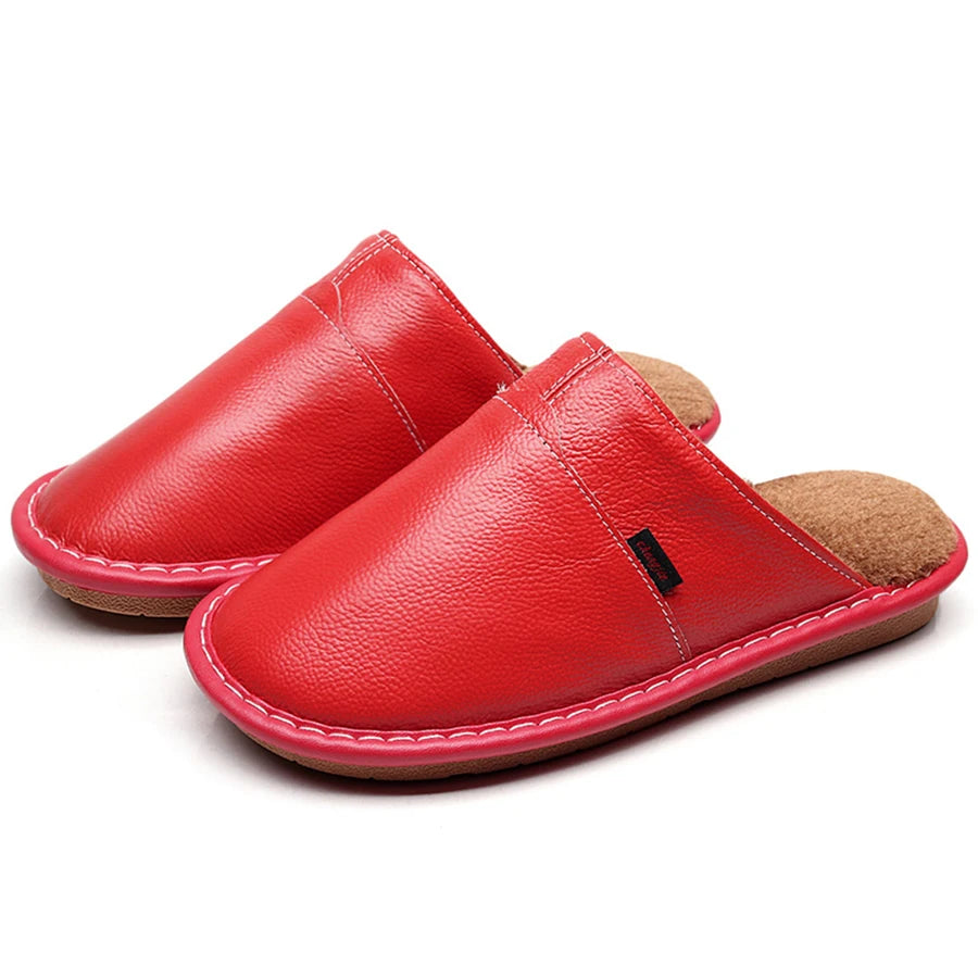 LCIZRONG Men's Leather Home Slippers