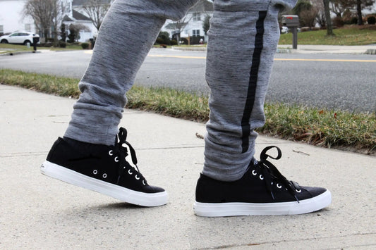 Retro Black/White Canvas Sneakers