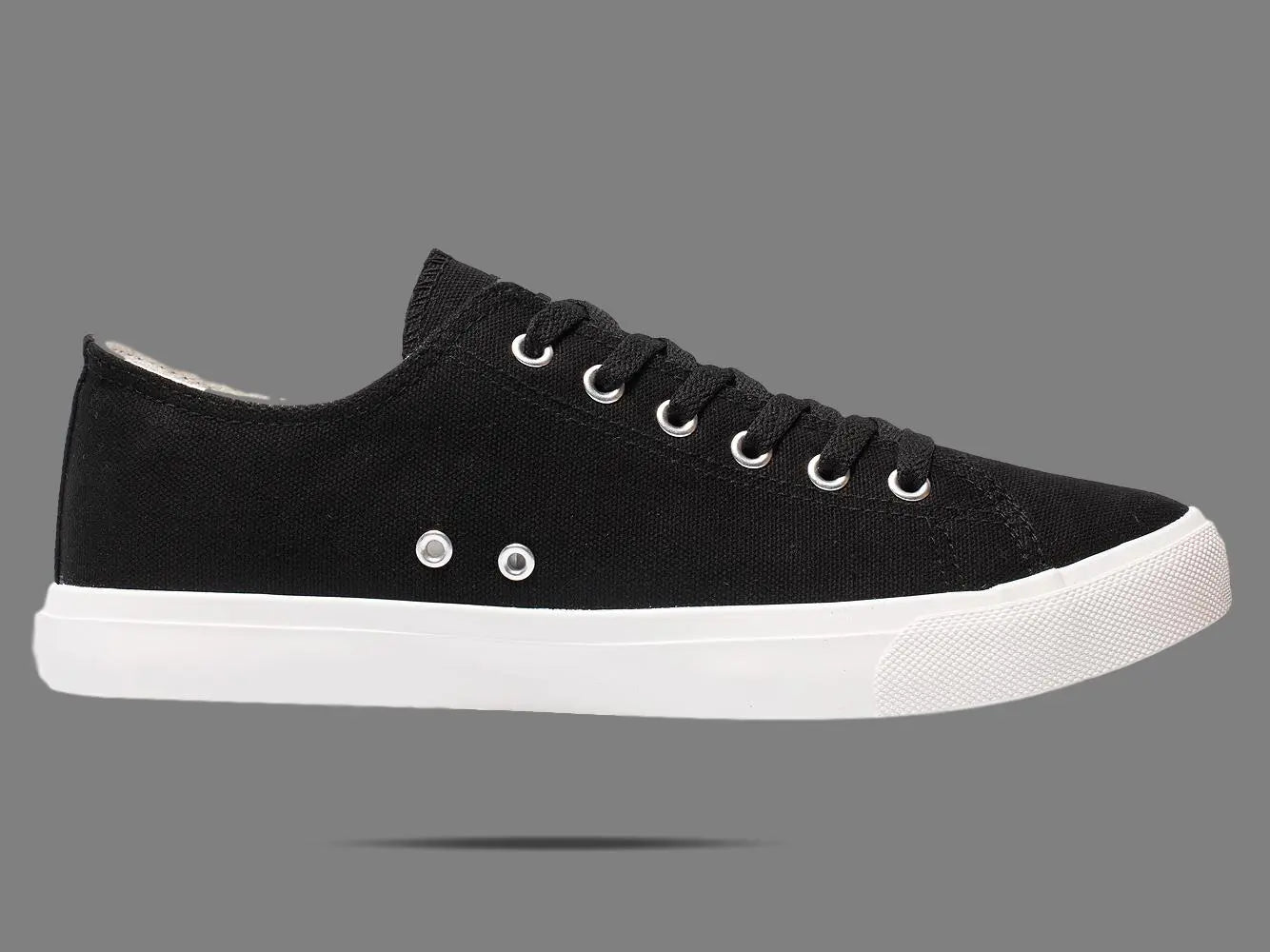 Retro Black/White Canvas Sneakers