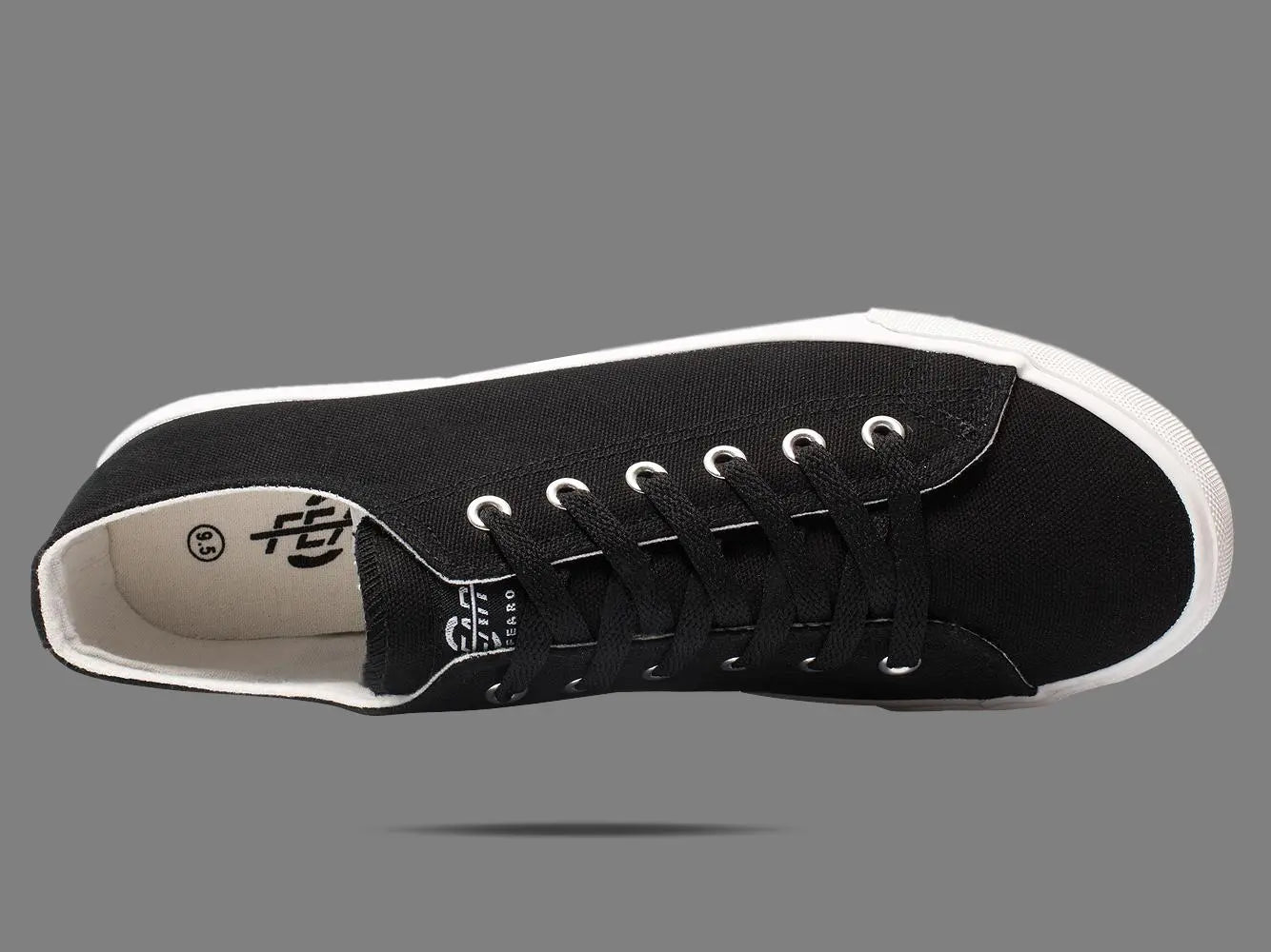 Retro Black/White Canvas Sneakers